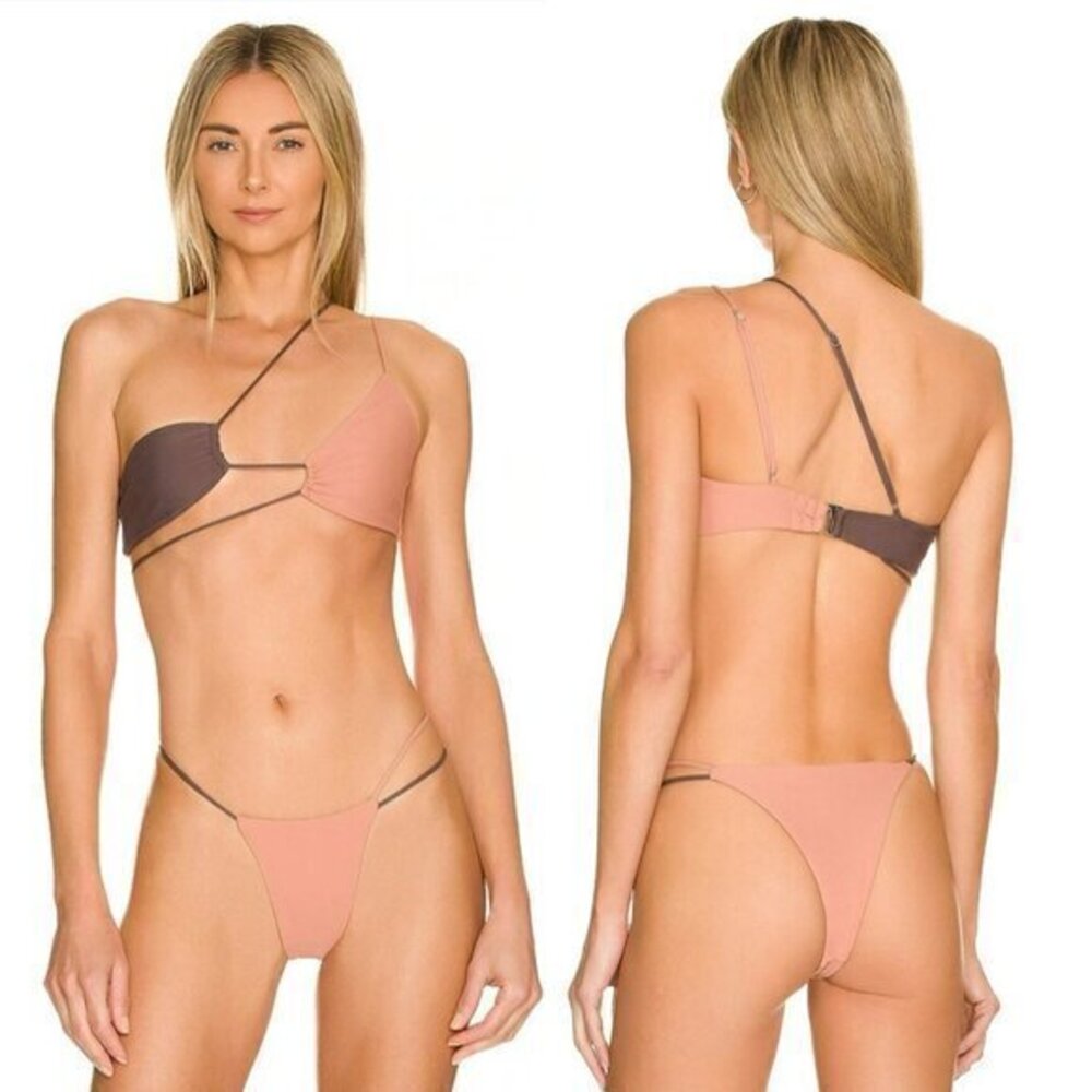 lovewave The Moto Top and Bottom in Clay & Brown